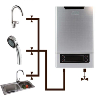 400V 3 phase wall mounted electric instant water heater instant hot water heater for bathroom