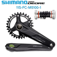 SHIMANO DEORE FC-M5100-1 MTB Bike Crankset 1x10/11 Speed 170/175MM 32/30T Integrated Bike Crankset BB52 MT501 Bottom Bracket Kit