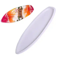 Resin Casting Tray Mold Oval Rectangle Skateboard Silicone Mold Surf Board Mold For DIY Wave Art Wall Decoration Serving Board