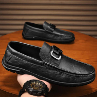 Boat Shoes Slip-On Shoes Breathable Fashion Man Loafers Classics Daily Casual Leather Shoes