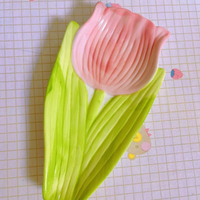 創意餐盤 高溫郁金香盤子法式浪漫高級陶瓷盤甜品水果盤子少女心菜盤首飾盤