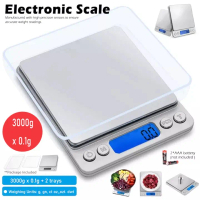 Hot Selling ⚡️ [3000g/0.1g]Electronic Kitchen Scale Digital Food Weighing Scale Digital LCD Libra We