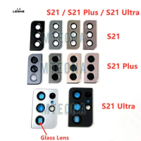 10Pcs/Lot For Samsung Galaxy S21 / S21 Plus / S21 Ultra Rear Camera Lens Glass Back Camera Lens With Frame Holde