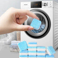 12PCS Washing Machine Cleaner Effervescent Tablets Deep Cleaning Washer Deodorant Remove Stains Detergent for Washing Machine