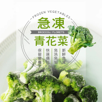 【幸美生技】任選2000出貨-進口鮮鮮凍蔬菜-青花菜1kg/包(通過檢驗 A肝/諾羅/農殘/重金屬)