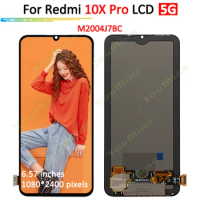 AMOLED 6.57" For Xiaomi Redmi 10X pro 5G LCD Display Touch Panel Screen Digitizer Assembly For Redmi 10Xpro M2004J7BC LCD