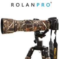 ROLANPRO Camera Lens Coat Camouflage Rain Cover For Nikon AF-S 200-500mm F5.6E ED VR Protective Case Guns Sleeve Lens's Hood Cap