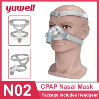 YUWELL Nasal Mask CPAP Mask With Headgear Silicon Gel Cushions for Auto CPAP Machine Sleep Apnea Nasal mask Anti Snoring Mask