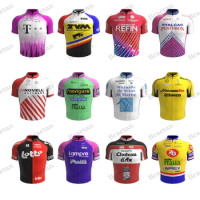 Retro Cycling Jersey Men Short Sleeve Bike Shirt Road Wear Clothing Classic Mtb Ciclismo Maillot