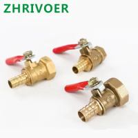 Brass Barbed ball valve 1/8'' 1/2'' 1/4'' Female Thread Connector Joint Copper Pipe Fitting Coupler Adapter 4-12 Hose Barb