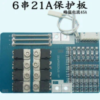 Six series of 22.2 V belt equilibrium temperature switch is lithium battery protection board large current 21 a seiko IC