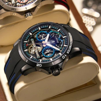 AILANG Luxury Skeleton Mechanical Watch Fashion Luminous Men's Watch New Multifunctional Waterproof Watch