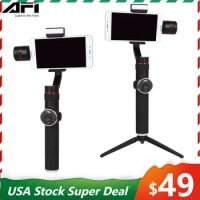 AFI Handheld Gimbal Smartphone Stabilizer 3-Axis Selfie Stick Gopro Action Camera, Cell Phone Tracking Gimbal For Tiktok or Volg