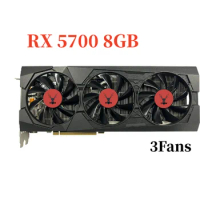 Rx 5700 8G Video Card 256Bit 2304SP GDDR6 AMD GPU Graphics Cards Gamer Radeon 8GB Gaming Card Placa de video