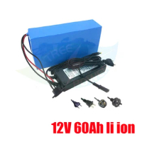 High Capacity Customized 12V 60AH Lithium Ion Scooter Battery 12V Lithium Ion Battery + 10A Charger
