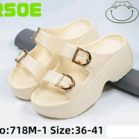SANDAL SLOP KARET WEDGES WANITA IRSOE 718 M-1 SENDAL SLIPPER SLIDE