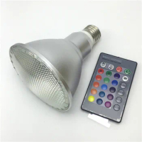 LED Par38 RGB 10W E27 Par 38 Par 30 LED spotlight lamp dimmable Umbrella bulblight refletor waterpro