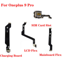USB Charging Port SIM Card Tray Slot Microphone Socket Board Display LCD Main Motherboard Connector Flex Cable For Oneplus 9 Pro