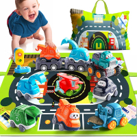 Big Cartoon Truck Car Toys for 1 Year Old Boy with Playmat/Storage Bag | Baby and Toddler Toys 12-18
