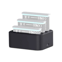For Insta360 X3 / One X2 Tri-Slot Batteries Fast Charger Type-C Three Slots Battery Fast Charger 12V 3A / 9V 3A / 5V 3A
