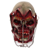 Bloody Head Halloween Horror Latex Props Haunted House Realistic Scary Decoration Cotton Filling