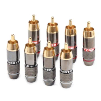 12Pcs Monster Banana Plug RCA Connector 6mm 24K Gold Plated Speaker Cable Audio Adapter Wire Connector RCA Male Plug