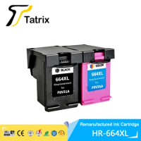 Tatrix HP664 XL 664XL Remanufactured Color Ink Cartridge Cartucho for hp664xl for HP DeskJet Ink Advantage 1115 2675 Printer