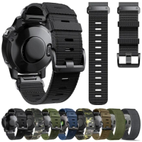 22mm 26mm Nylon Quick Release Watch Strap For Garmin Watch Instinct 2X Braided Band Forerunner 965 S60 S62 S70 Replace Wristband