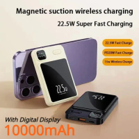 20000mAh Power Bank For Macsafe Magnetic Super Fast Charging Qi Wireless Charger Powerbank for iPhone 15 Samsung Huawei Xiaomi