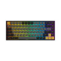 Akko 3084B Plus Black&amp;Gold Russian/English RGB Hot-Swap Wireless Mechanical Gaming Keyboard Multi-Modes BT 5.0/2.4GHz/Type-C