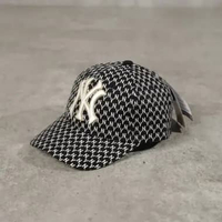 Topi MLB NY MONOGRAM CREAM WHITE BLACK CAP 100% ORIGINAL - OS ADJUST