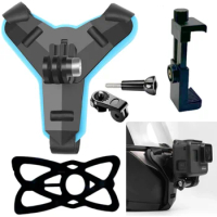 Motorcycle Helmet Phone Stand Mount Holder For GoPro Hero 12 10 9 8 7 Action Sports Camera Holder Motorcycle Camera Accessories