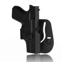 TEGE-Polymer OWB Gun Holster, Glock 43, 43, 43, Matched Paddle Attachment, 60 Degree Rotatable, Adjusting Gun Bag, Hot Selling