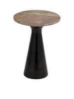 Iron Wide Round Leg Table 33 X 43 cm. 45669 Black