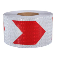 10cm*10m Width Arrow Reflective Material Tape Sticker Safety Warning Tape Reflective Film truck Tape Self-adhesive Moto Tapes