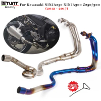 Slip on For Kawasaki NINJA250 NINJA300 Z250 Z300 Full System Motorcycle Exhaust Escape Modify Connect Spin Front Mid Link Pipe