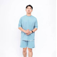 Ryusei Kaos Pria Boxy Oversize Fukui Smoke Blue M
