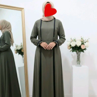 gamis model pariasi kancing list hitam ld 120 pj 130 bahan rayon twill premium super adem halus lemb