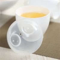 Mini Microwave Oven Cooking Steamed Egg Bowl Scrambled Eggs Steamer White Cup Egg Boiler Steamer Poacher Egg Cooking Cup