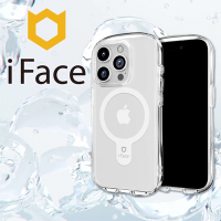 日本 iFace iPhone 15 Pro Look in Clear MagSafe 抗衝擊曲線保護殼 - 透明