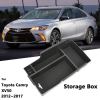 For Toyota Camry 2014 Accessories XV50 2012 2013 2015 2016 2017 Car Central Armrest Storage Box Center Console Organizer Holder