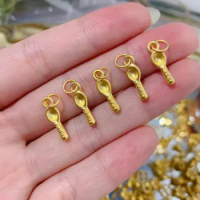 trendy jewelry 999 real gold spoon fine gold pendants 24k pure gold jewelry accessories