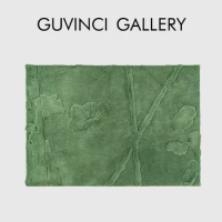 GUVINCI Modern Abstract Geometry 3D Cut Rectangular Carpet Minimalist Creative Area Rugs Large Floor Mat 200X290cm Iceland Green
