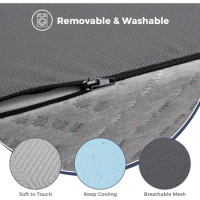 4 Inch Tri-Folding Memory Foam Mattress King Size, Foldable Gel-Infused Mattress Topper with Washable Cover for Camping, Grey