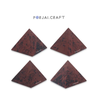 Mahogany Obsidian Pyramid พีระมิด มะฮอกกานี ออบซิเดียน 5.9x5.9cm
