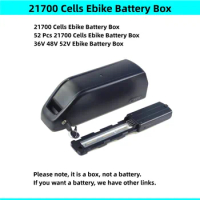 42 50 52 pcs 21700 Cells Ebike Battery Box Solution 36V 48V 52v Polly Shark Ebike Battery Box City Bike Battery Case with Holder