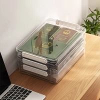 【JIAGO】A4文件透明收納盒-大號(高約6.5cm)