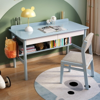 兒童書桌現代簡約書房寫字桌小戶型臥室女生家用學習桌椅桌子實木