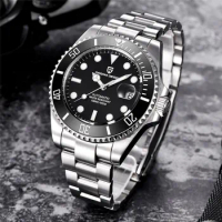 PAGANI DESIGN 2021 Mechanical Wristwatch Luxury Brand Men Watches Waterproof Business Watch Stainless Steel Automatic Black 43mm
