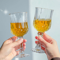 【L Cry=】    Red Wine Glass Cup Set Vintage Diamond Painting Glass Home Creative Gifts for Housewarmi
